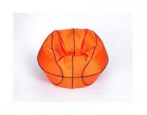 Кресло-мешок Баскетбольный мяч малый оранжево-черное в Югорске - yugorsk.ok-mebel.com | фото 1