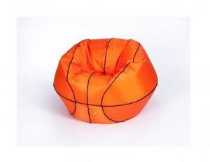 Кресло-мешок Баскетбольный мяч малый оранжево-черное в Югорске - yugorsk.ok-mebel.com | фото 2