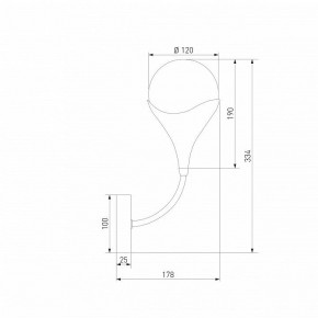 Бра Eurosvet Calyx 60168/1 латунь в Югорске - yugorsk.ok-mebel.com | фото 3