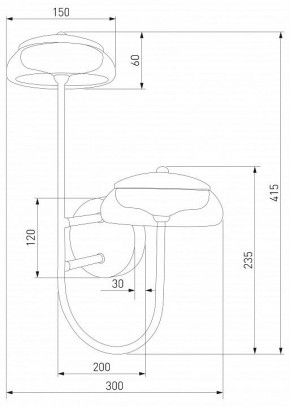 Бра Eurosvet Fungo 50388/2 LED черный в Югорске - yugorsk.ok-mebel.com | фото 5