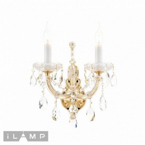 Бра iLamp Diamond W6071-2 GD+CL в Югорске - yugorsk.ok-mebel.com | фото 2