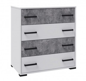Детская Лючия Комод Белый/ЛДСП Ателье светлое в Югорске - yugorsk.ok-mebel.com | фото
