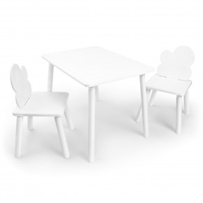 Детский комплект стол и два стула «Облачко» Rolti Baby (белый/белый, массив березы/мдф) в Югорске - yugorsk.ok-mebel.com | фото