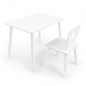 Детский комплект стол и стул «Корона» Rolti Baby (белый/белый, массив березы/мдф) в Югорске - yugorsk.ok-mebel.com | фото
