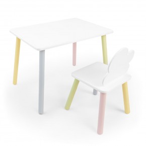 Детский комплект стол и стул «Облачко» Rolti Baby (белый/цветной, массив березы/мдф) в Югорске - yugorsk.ok-mebel.com | фото