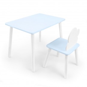 Детский комплект стол и стул «Облачко» Rolti Baby  (голубая столешница/голубое сиденье/белые ножки) в Югорске - yugorsk.ok-mebel.com | фото