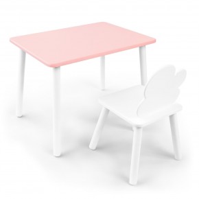 Детский комплект стол и стул «Облачко» Rolti Baby (розовый/белый, массив березы/мдф) в Югорске - yugorsk.ok-mebel.com | фото