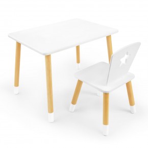 Детский комплект стол и стул «Звезда» Rolti Baby (белый/береза, массив березы/мдф) в Югорске - yugorsk.ok-mebel.com | фото 1