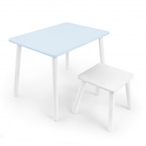Детский комплект стол и табурет Rolti Baby (голубая столешница/белое сиденье/белые ножки) в Югорске - yugorsk.ok-mebel.com | фото