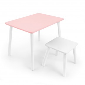 Детский комплект стол и табурет Rolti Baby (розовая столешница/белое сиденье/белые ножки) в Югорске - yugorsk.ok-mebel.com | фото