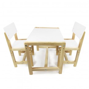 Детский растущий комплект стол и два стула  Я САМ "Лофт" (Белый, Сосна) в Югорске - yugorsk.ok-mebel.com | фото