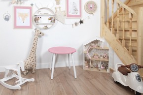 Детский стол круглый Rolti Baby (розовый/белый, массив березы/мдф) в Югорске - yugorsk.ok-mebel.com | фото