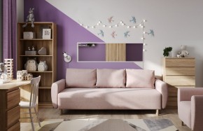 Диван-кровать Тулисия светло-розовый, ткань рогожка в Югорске - yugorsk.ok-mebel.com | фото