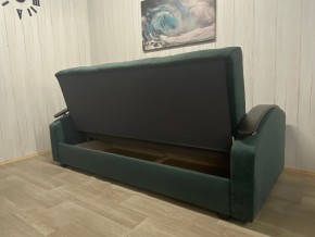 Диван Престиж-16 (НПБ+МДФ) велюр Sensey bottle green в Югорске - yugorsk.ok-mebel.com | фото 2