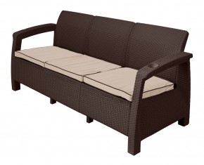 Диван Yalta Premium Sofa 3 Set (Ялта) шоколадный (+подушки под спину) в Югорске - yugorsk.ok-mebel.com | фото 1
