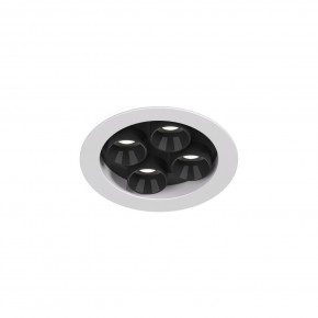 DK2510-WB Встраиваемый светильник SPACE со светодиодом d65 220V 8W 38° 4000К IP20 белый/черный алюминий в Югорске - yugorsk.ok-mebel.com | фото 4