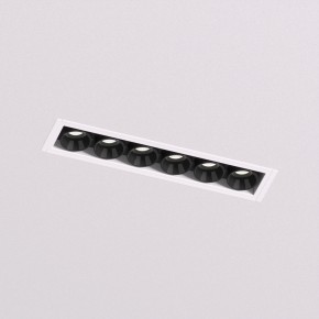 DK2531-WB Встраиваемый светильник SPACE со светодиодом под шпатлевку L126mm 220V 10W 38° 4000К IP20 белый/черный алюминий в Югорске - yugorsk.ok-mebel.com | фото