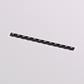 DK2532-WB Встраиваемый светильник SPACE со светодиодом под шпатлевку L240mm 220V 20W 38° 4000К IP20 белый/черный алюминий в Югорске - yugorsk.ok-mebel.com | фото