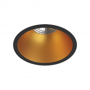 DK3026-BG Встраиваемый светильник, IP 20, 10 Вт, GU5.3, LED, черный/золотой, пластик в Югорске - yugorsk.ok-mebel.com | фото
