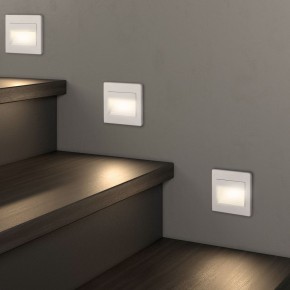 DK3050-WH Светильник встраиваемый в стену, IP 20, LED 3000, 1 Вт, белый, пластик в Югорске - yugorsk.ok-mebel.com | фото 6