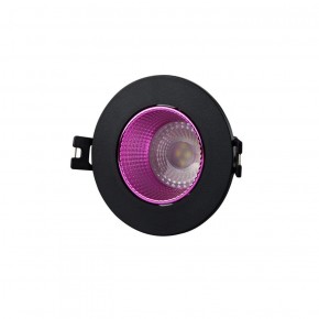 DK3061-BK+PI Встраиваемый светильник, IP 20, 10 Вт, GU5.3, LED, черный/розовый, пластик в Югорске - yugorsk.ok-mebel.com | фото