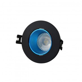 DK3061-BK+СY Встраиваемый светильник, IP 20, 10 Вт, GU5.3, LED, черный/голубой, пластик в Югорске - yugorsk.ok-mebel.com | фото