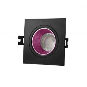 DK3071-BK+PI Встраиваемый светильник, IP 20, 10 Вт, GU5.3, LED, черный/розовый, пластик в Югорске - yugorsk.ok-mebel.com | фото 1