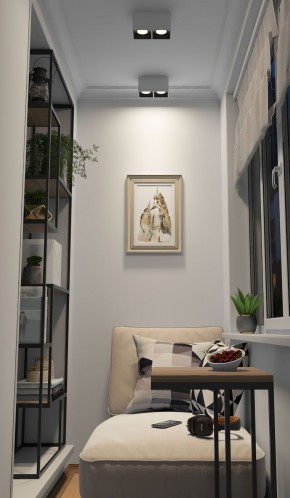 DK3085-WB+WH Светильник накладной IP 20, 10 Вт, GU5.3, LED, бело-черный/белый, пластик в Югорске - yugorsk.ok-mebel.com | фото 2