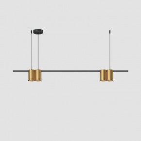 DK4061-BK+SG Подвесной светильник ORBIT, IP20, 4xGU10 LED до 15 Вт, черный + сатинированное золото, алюминий в Югорске - yugorsk.ok-mebel.com | фото 2