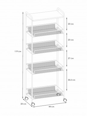 Э 443 ГР Этажерка "Ладья 25КС" Графит в Югорске - yugorsk.ok-mebel.com | фото 2