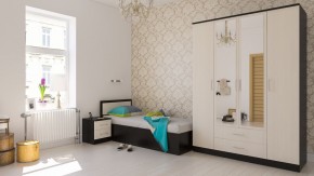 Фиеста Кровать 0900, цвет венге/дуб лоредо, ШхГхВ 93,5х203,5х80 см., сп.м. 900х2000 мм., без матраса, основание есть в Югорске - yugorsk.ok-mebel.com | фото 5