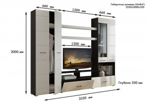 Гостиная Альфа МДФ (Венге/Белый глянец) в Югорске - yugorsk.ok-mebel.com | фото 3