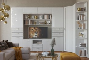 Гостиная ЛОТОС (модульная) Бодега белая в Югорске - yugorsk.ok-mebel.com | фото 8