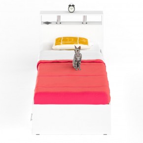 Камелия Кровать с ящиками 0900, цвет белый, ШхГхВ 93,5х217х78,2 см., сп.м. 900х2000 мм., без матраса, основание есть в Югорске - yugorsk.ok-mebel.com | фото 3