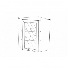 КГ "Агава" ВВУС550 Шкаф навесной угловой h 900 Лиственница светлая в Югорске - yugorsk.ok-mebel.com | фото
