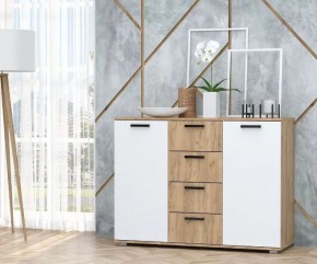 Комод №10 ЛДСП (Дуб Крафт Золотой/Белый) в Югорске - yugorsk.ok-mebel.com | фото