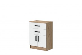 Комод Эконом (Дуб крафт золотой/Белый текстурный) в Югорске - yugorsk.ok-mebel.com | фото