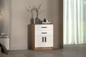 Комод Эконом (Дуб крафт золотой/Белый текстурный) в Югорске - yugorsk.ok-mebel.com | фото 3