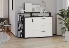 Комод с дверкой и тремя ящиками (графит/белый) в Югорске - yugorsk.ok-mebel.com | фото 3