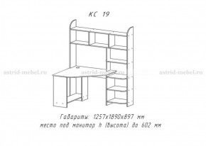 Компьютерный стол №19 (Анкор темный) в Югорске - yugorsk.ok-mebel.com | фото 3