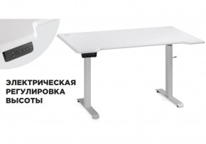 Компьютерный стол Маркос с механизмом подъема 140х80х75 белый / шагрень белая в Югорске - yugorsk.ok-mebel.com | фото