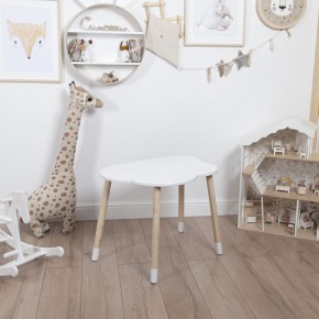 Комплект детский стол ОБЛАЧКО и стул ОБЛАЧКО ROLTI Baby (белая столешница/белое сиденье/береза ножки) в Югорске - yugorsk.ok-mebel.com | фото