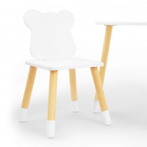 Комплект детской мебели стол и два стула Мишутка (Белый/Белый/Береза) в Югорске - yugorsk.ok-mebel.com | фото