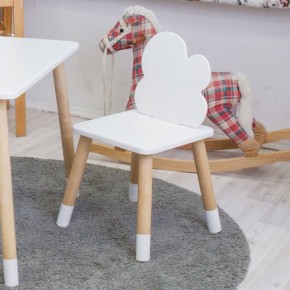 Комплект детской мебели стол и два стула Облачко (Белый/Белый/Береза) в Югорске - yugorsk.ok-mebel.com | фото 3