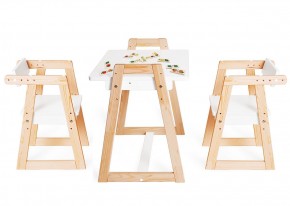 Комплект детской мебели стол и  два стула Я САМ "Лофт-Дуо" (Белый) в Югорске - yugorsk.ok-mebel.com | фото