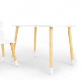 Комплект детской мебели стол и стул Облачко (Белый/Белый/Береза) в Югорске - yugorsk.ok-mebel.com | фото