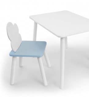 Комплект детской мебели стол и стул Облачко (Белый/Голубой/Белый) в Югорске - yugorsk.ok-mebel.com | фото