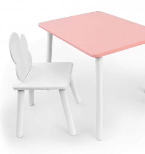 Комплект детской мебели стол и стул Облачко (Розывый/Белый/Белый) в Югорске - yugorsk.ok-mebel.com | фото