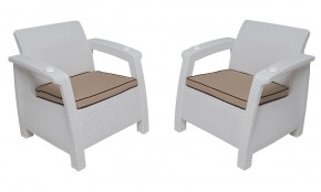 Комплект уличной мебели Yalta Premium Terrace Set (Ялта) белый (+подушки под спину) в Югорске - yugorsk.ok-mebel.com | фото 4