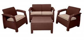 Комплект уличной мебели Yalta Premium Terrace Set (Ялта) шоколадый (+подушки под спину) в Югорске - yugorsk.ok-mebel.com | фото 1